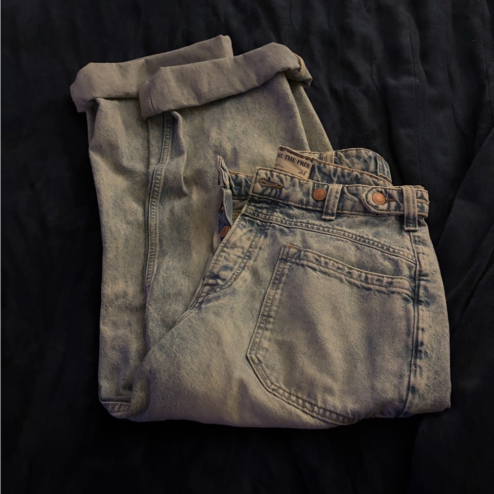 We The Free Distressed Blue Jeans